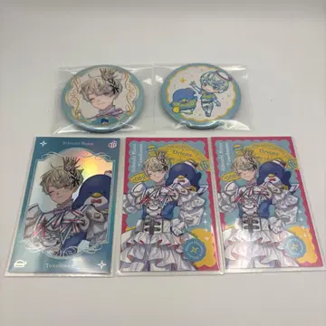 히바치 마나 캔뱃지 사진풍 카드 산리오 콜라보 등신 SD 5개 세트