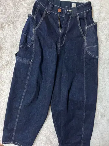 Cafetty 카페티 페인터 데님 팬츠 허리밴딩 벌룬 와이드