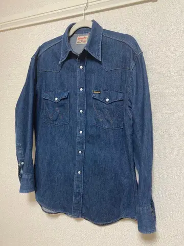 Wrangler 데님 셔츠 블루