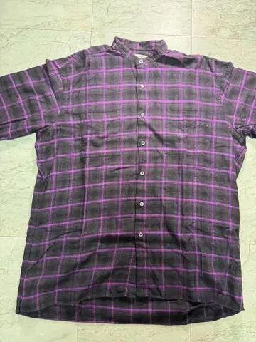 INDIVIDUALIZED SHIRTS 체크 셔츠 보라색
