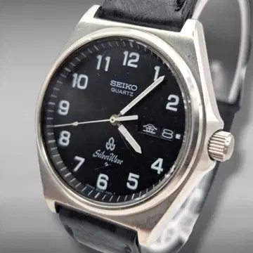 세이코 실버 웨이브 8229-7000 데이데이트 블랙 작동 미확인