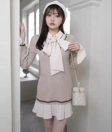 LIP SERVICE 셔츠 도킹 플리츠 원피스 립 서비스