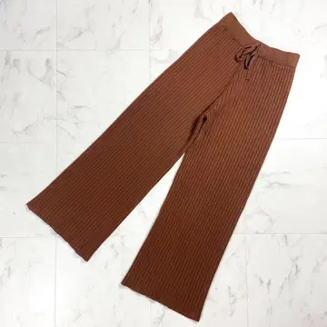 holiday 리브 니트 이지 팬츠 브라운 사이즈 F*ZC34