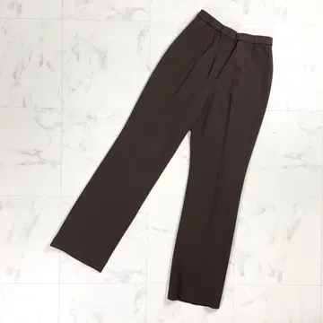 Leilian 울 혼방 슬랙스 여성용 브라운 사이즈 7*ZC557