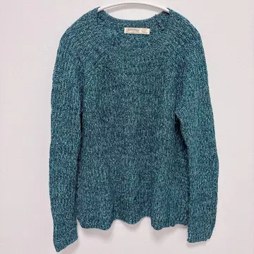 Faded Glory 터콰이즈 니트 스웨터 L 사이즈 긴팔 파랑