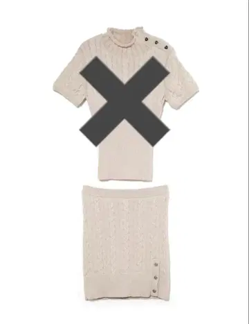 andmary Lora 니트 세트업 베이지 스커트만