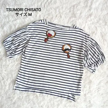[새상품급] 츠모리치사토 올 패턴 보더 티셔츠 M