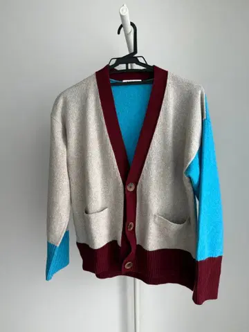 MACPHEE 멀티 컬러 니트 가디건