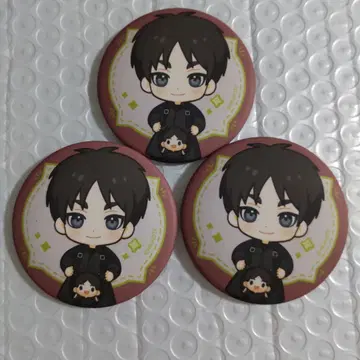 진격의 거인 엘렌 캔뱃지 3개 미니 캐릭터 블랙 코디