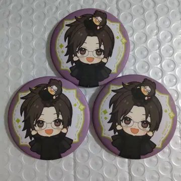 진격의 거인 한지 캔뱃지 3개 미니 캐릭터 블랙 코디