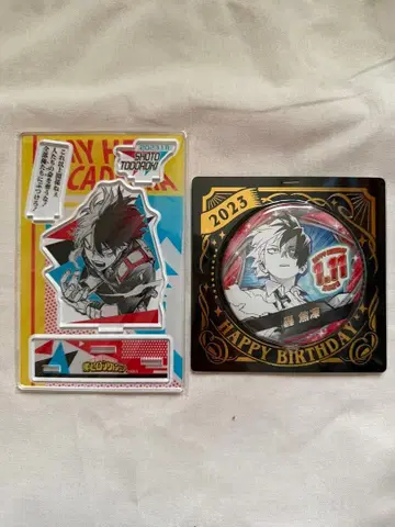 나의 히어로 아카데미아 토도로키 쇼토 벌스데이 디오라마 피규어 캔뱃지