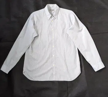 마가렛호웰 일본제 헤어라인 스트라이프 버튼 다운 코튼 L