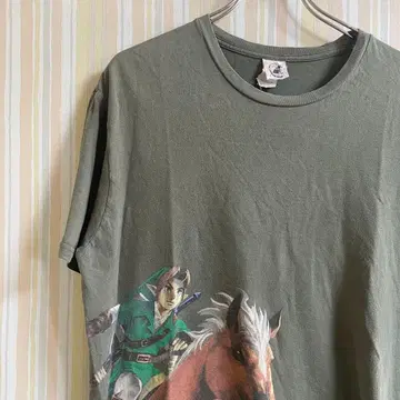 00s DELTA 젤다의 전설 3DS 티셔츠 올리브 링크 게임