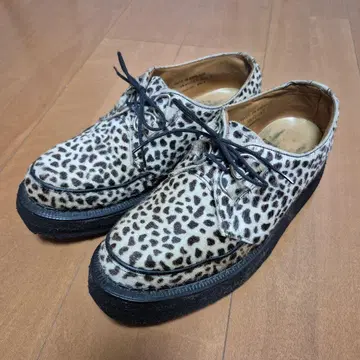 GEORGE COX 8961 UK 8 레오파드 러버 서울 통굽 부츠