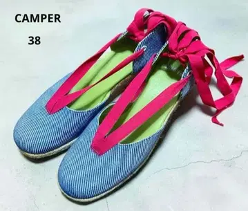 CAMPER 캠퍼 레이스업 캔버스 에스파드리유 38