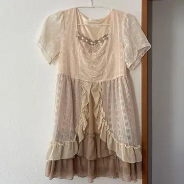 axes femme 무릎 기장 원피스 레이스 쉬폰