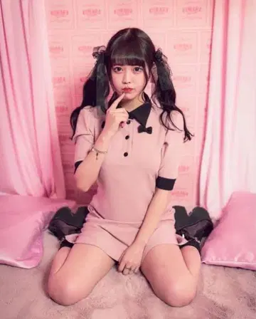 pium 페플럼 원피스 핑크 S