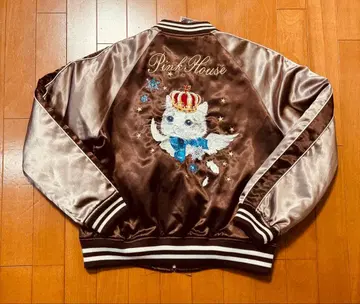 새상품 핑크하우스 스노우 페어리테일 고양이 자수 스카잔