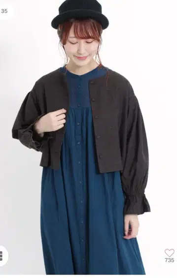 [택 포함 미사용 새상품] 사만사 모스모스 노카라 자켓