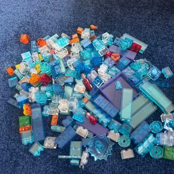 LEGO 물건 정리중 클리어 색 블록 여러 가지