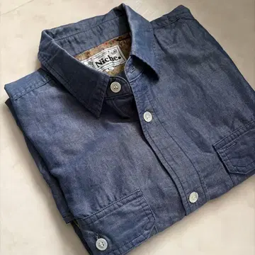 Niche 다크 블루 데님 셔츠 L 사이즈