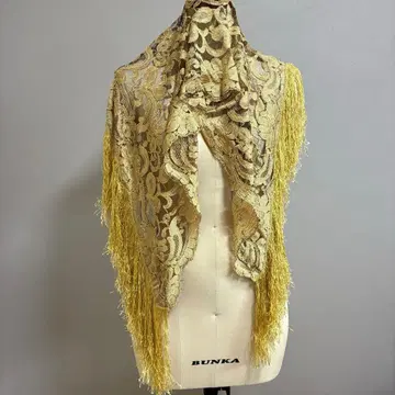 [봄/여름 트렌드] 프린지 태슬 레이스 골드 스카프