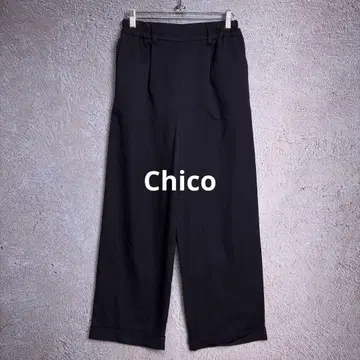 Chico 블랙 와이드 슬랙스 팬츠 FREE 사이즈 심플