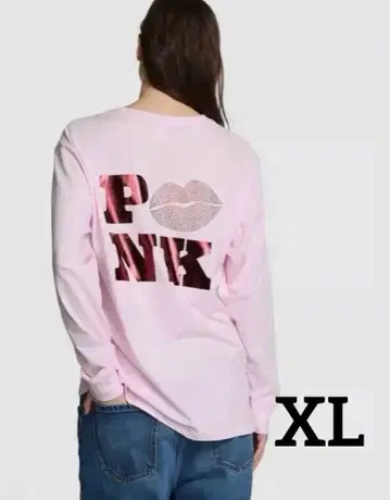 빅토리아 시크릿 핑크 긴팔 티셔츠 XL