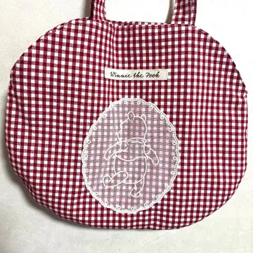 사만사 모스모스 Disney 곰돌이 푸 레이스 달린 둥근 백 레드