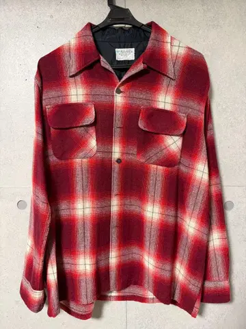 [ 호배색 ] jc penny 70s 울 셔츠 옴브레 보드 셔츠