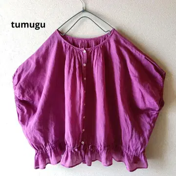 tumugu 츠무구 블라우스 린넨 100 루즈핏 개더