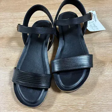 studio CLIP 쿠션 웨지 샌들 L 블랙