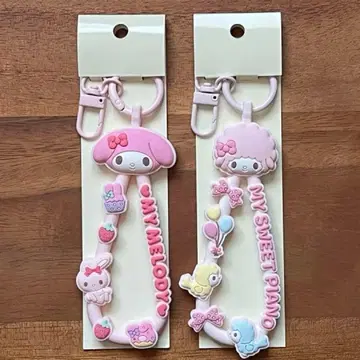 산리오 라버 바코드 키링 마이멜로디 피아노 묶음 판매