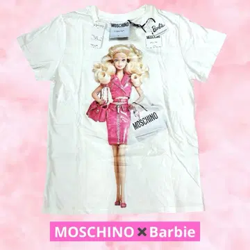 모스키노 MOSCHINO 바비 T셔츠 반팔 42 화이트 바비