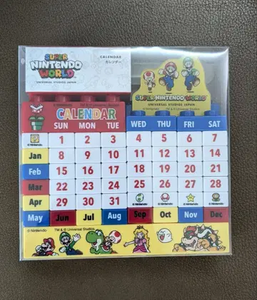 USJ 한정판 마리오 만년 달력 블록