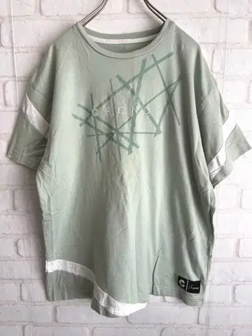 CRONOS 민트 그린 오버사이즈 T셔츠
