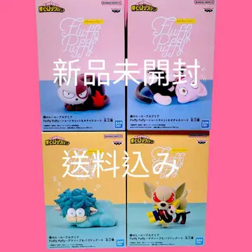 히로아카 데쿠 양 인형 바쿠견 숏캣 오챠코 고양이 피규어 4개