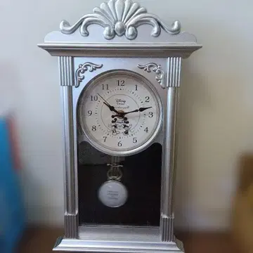 Disney 미키&미니 괘종시계 실버