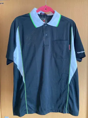 [Kawasaki] 사인 포함 피케 셔츠 L 사이즈 블랙