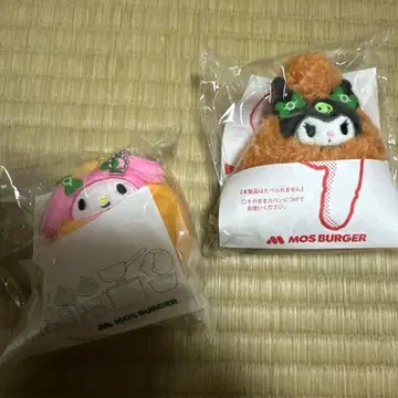 모스버거 산리오 마이멜로디 쿠로미 마스코트 2개 세트