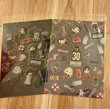 바이오하자드 30th 클리어 파일 집합 BLUE 세트 미개봉 새상품