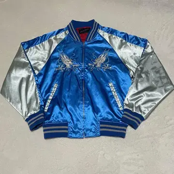 용 독수리 자수 스카잔 파랑 실버 요코스카 JAPAN