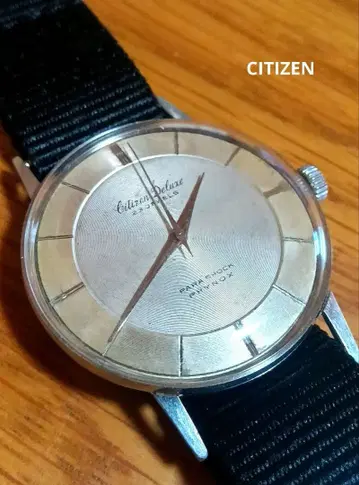 시티즌 디럭스 피녹스 특이 다이얼 수동 와인딩 남성용 손목시계 작동품