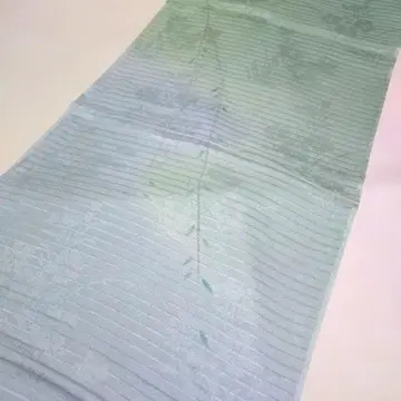 청록색 오비 장식 천 [명주] 여름용 일본 정통의상 소품