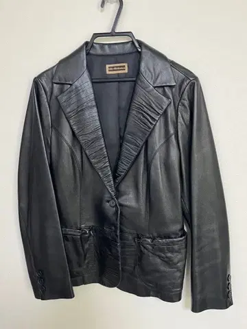 City Elegance 블랙 가죽 자켓 L (양가죽)