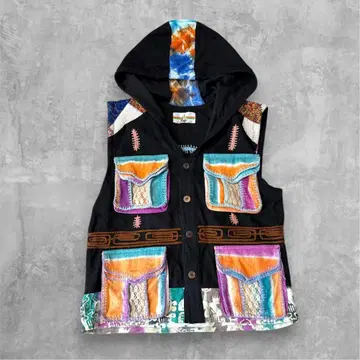 RASTA 발리섬 핸드메이드 베스트 민족풍 에스닉 패치워크