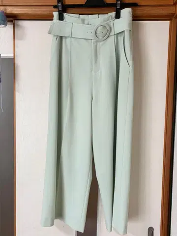 [And Couture] 38(M) 민트 그린 와이드 팬츠 일본제