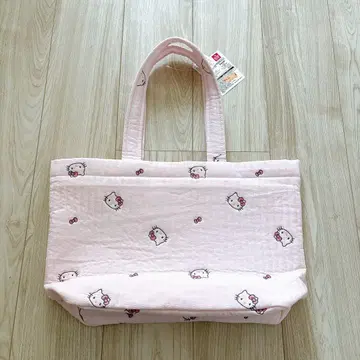 니시마츠야 헬로키티 이불 토트백 퀼팅 토트백 L 핑크