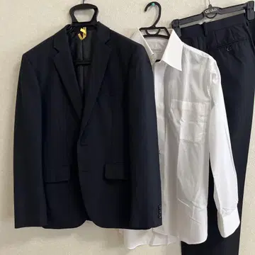 새상품급 남성용 네이비 컬러 스트라이프 비즈니스 정장 셔츠 포함