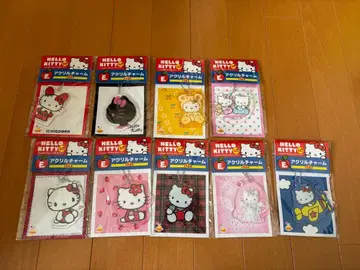 헬로키티 50주년 해피 복권 E상 아크릴 참 9종 세트
